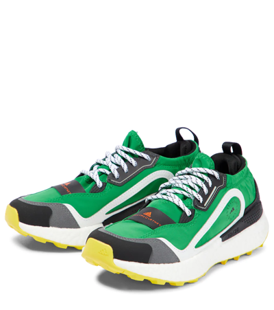 Shop Adidas By Stella Mccartney Outdoorboost 2.0 Sneakers In Green/ftwr White/yellow