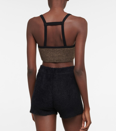 Shop Jacquemus Bellinu Bralette In Dark Brown