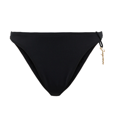 Shop Jacquemus Le Bas Signature Bikini Bottoms In Black