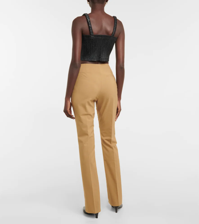 Nanushka Florine Slim Wool-blend Pants In Camel