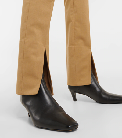 Nanushka Florine Slim Wool-blend Pants In Camel