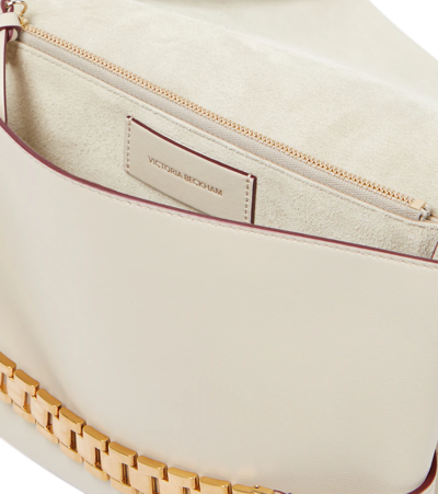 Shop Victoria Beckham Chain Leather Pouch In Off-white