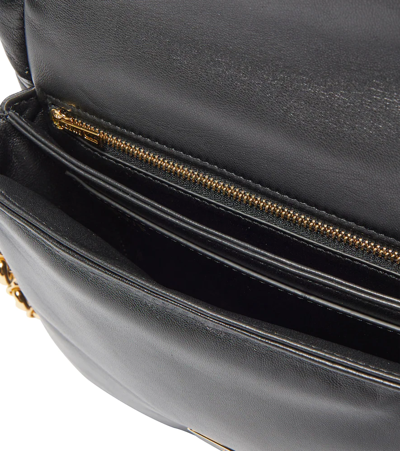 Shop Loewe Goya Puffer Small Leather Shoulder Bag In Black