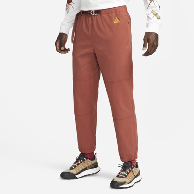 Shop Nike Men's  Acg Trail Pants In Red
