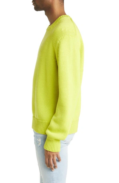 Shop Frame Oversize Merino Wool Sweater In Flash Lime