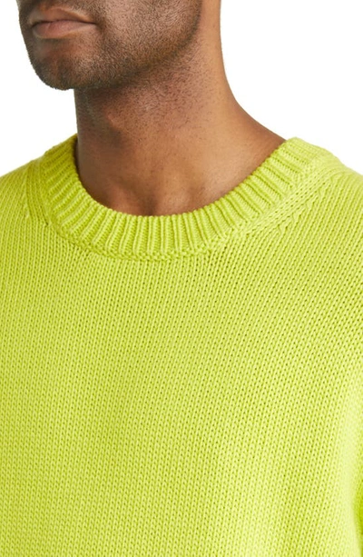Shop Frame Oversize Merino Wool Sweater In Flash Lime