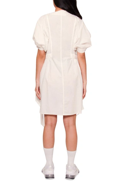 Shop Absence Of Colour Mia Puff Sleeve Dress In Grey White
