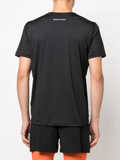 District Vision Air Wear Logo-print T-shirt In Schwarz
