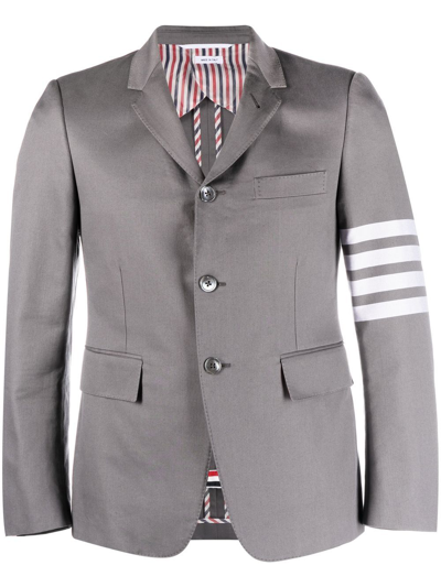 Shop Thom Browne Engineered 4bar Cotton Sport Coat In Grau