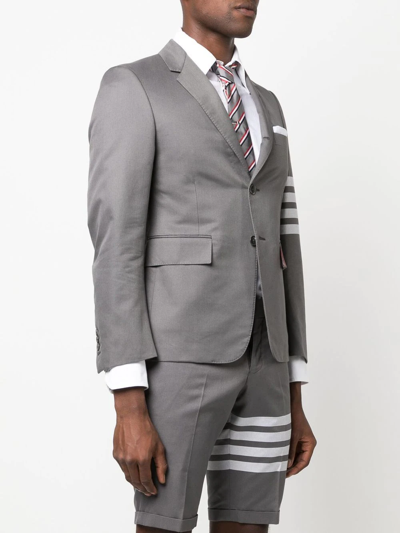 Shop Thom Browne Engineered 4bar Cotton Sport Coat In Grau