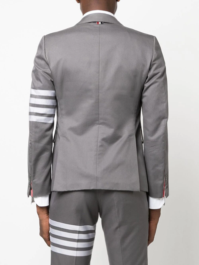 Shop Thom Browne Engineered 4bar Cotton Sport Coat In Grau