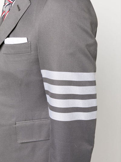 Shop Thom Browne Engineered 4bar Cotton Sport Coat In Grau