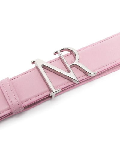 Shop Nina Ricci Logo Buckle-fastening Belt In Pink