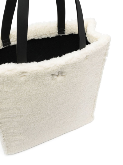 Shop Nina Ricci Faux-shearling Tote Bag In Neutrals