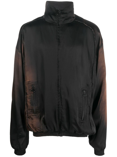 Shop Diesel J-telly High-neck Bomber-jacket In Black