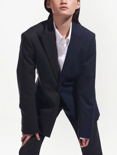 Shop Karl Lagerfeld X Cara Delevingne Two-tone Blazer In Blue