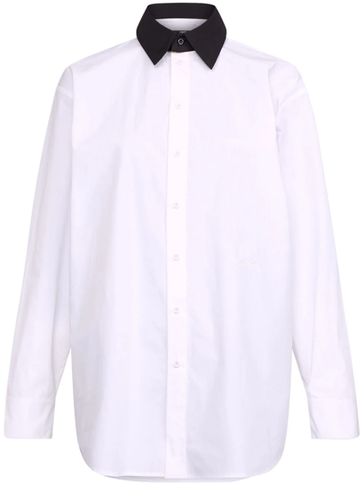 Karl Lagerfeld X Cara Delevingne Detachable-collar Shirt In White
