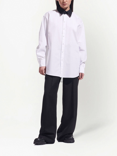 Karl Lagerfeld X Cara Delevingne Detachable-collar Shirt In White