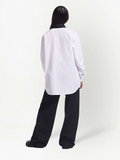 Karl Lagerfeld X Cara Delevingne Detachable-collar Shirt In White