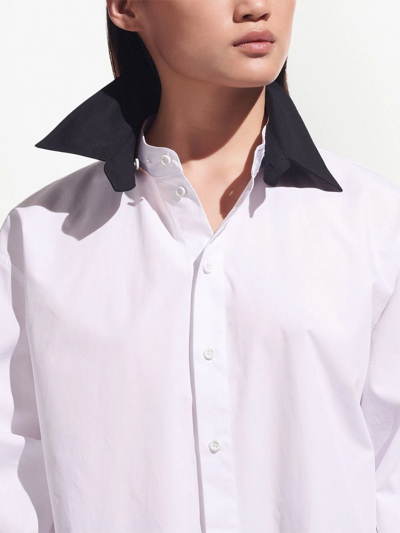 Karl Lagerfeld X Cara Delevingne Detachable-collar Shirt In White