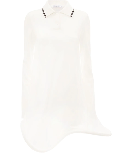 Shop Jw Anderson Bumper-tube Polo Minidress In White
