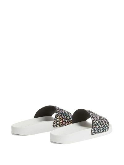 Shop Giuseppe Zanotti Brett Polka Dot-print Slides In Black