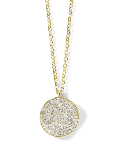 Shop Ippolita 18kt Yellow Gold Stardust Medium Flower Disc Diamond Pendant Necklace