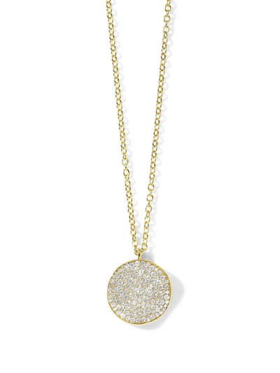 Shop Ippolita 18kt Yellow Gold Stardust Medium Flower Disc Diamond Pendant Necklace