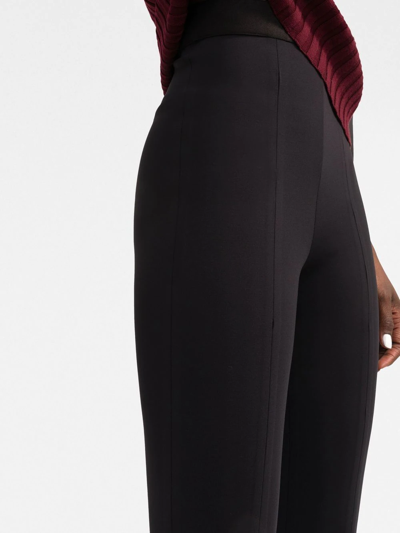 Shop There Was One Front-slit High-waisted Leggings In Black
