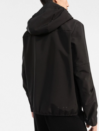Shop There Was One Zip-up Hooded Windbreaker In Black