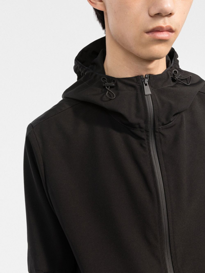 Shop There Was One Zip-up Hooded Windbreaker In Black