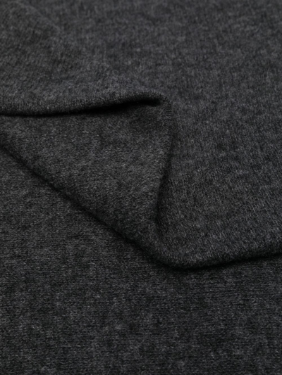 Shop Malo Finished-edge Knit Scarf In Grau