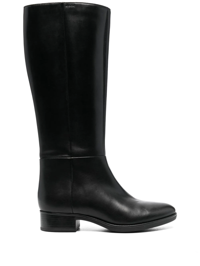 Geox Felicity Leather-suede Boots In Schwarz | ModeSens