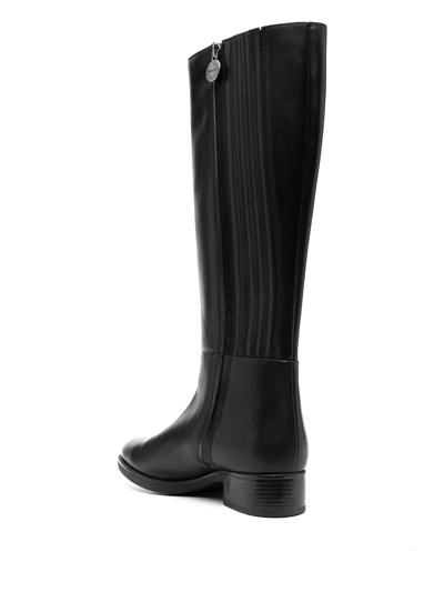 Geox Felicity Leather-suede Boots In Schwarz