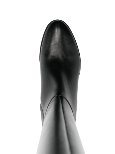 Geox Felicity Leather-suede Boots In Schwarz