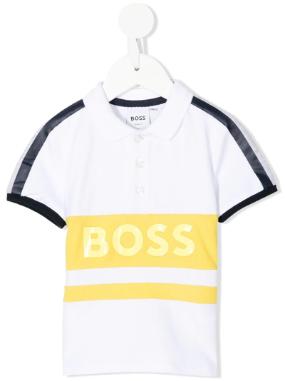Bosswear Logo-stripe Polo Shirt In Multicolour