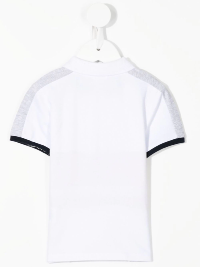 Shop Bosswear Logo-stripe Polo Shirt In Multicolour