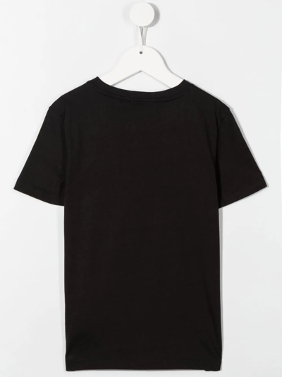 Calvin Klein Logo-print Short-sleeve T-shirt In Schwarz