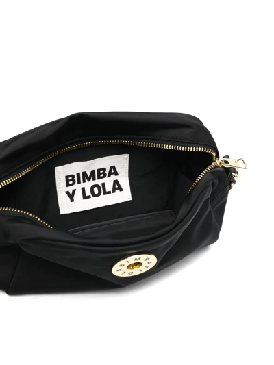 Shop Bimba Y Lola Small Logo-plaque Cross-body Bag In Black