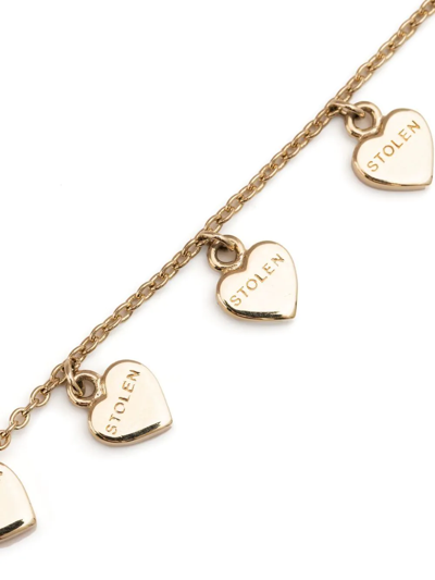 Shop Stolen Girlfriends Club Stolen Heart Charm Bracelet In Gold