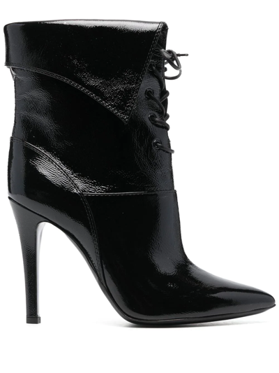 Shop Philosophy Di Lorenzo Serafini Pointed-toe 110mm Lace Boots In Schwarz