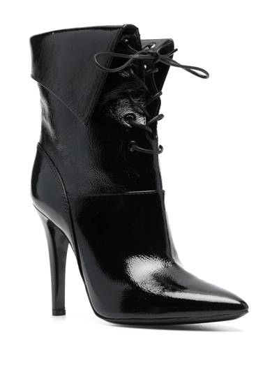 Shop Philosophy Di Lorenzo Serafini Pointed-toe 110mm Lace Boots In Schwarz