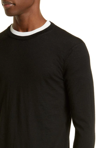 Zegna Men's Casheta Light Crewneck Long-sleeve Shirt In Black