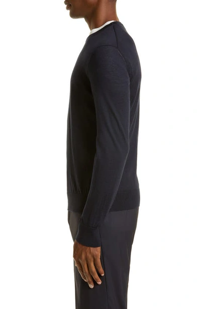 Zegna Men's Casheta Light Crewneck Long-sleeve Shirt In Navy