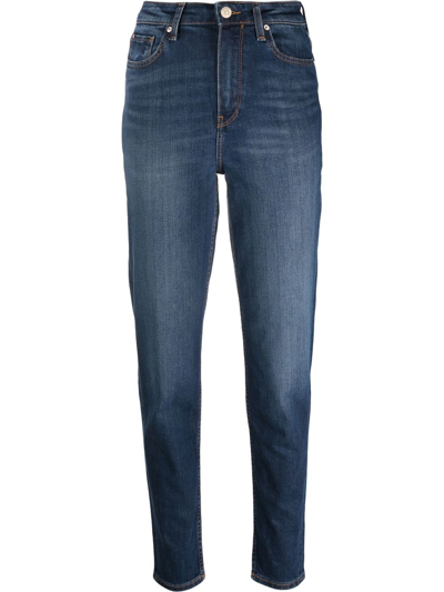 Shop Tommy Hilfiger Mid-rise Skinny Jeans In Blau
