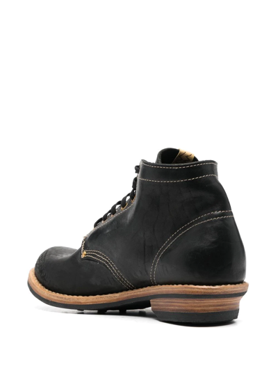 Shop Visvim Brigadier Folk Boots In Black