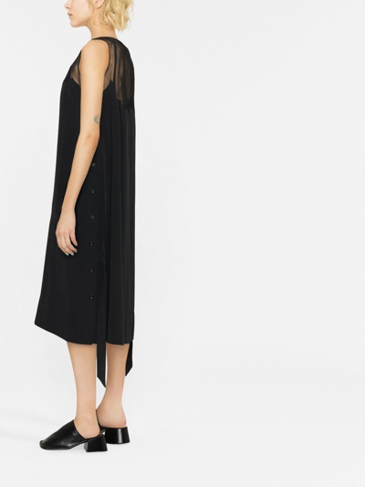 Simone Rocha Sleeveless Midi Dress In Schwarz