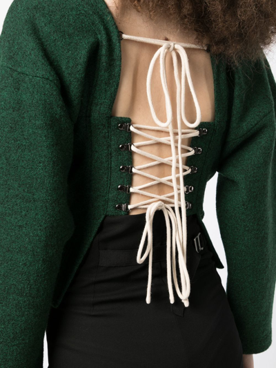 Litkovskaya Lace-up Detail Jumper In Grün