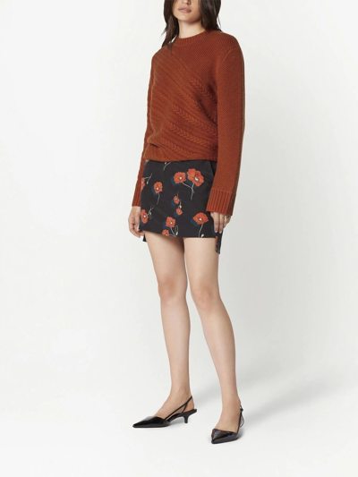 Shop Equipment Wool Cable-knit Jumper In Brown