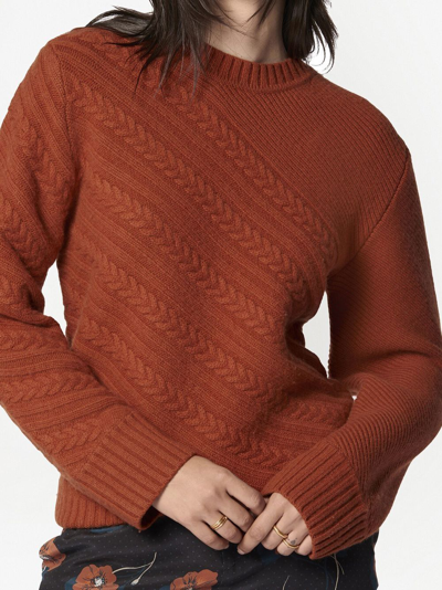 Shop Equipment Wool Cable-knit Jumper In Brown